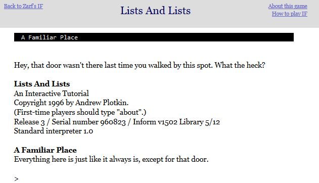 Lists and Lists
